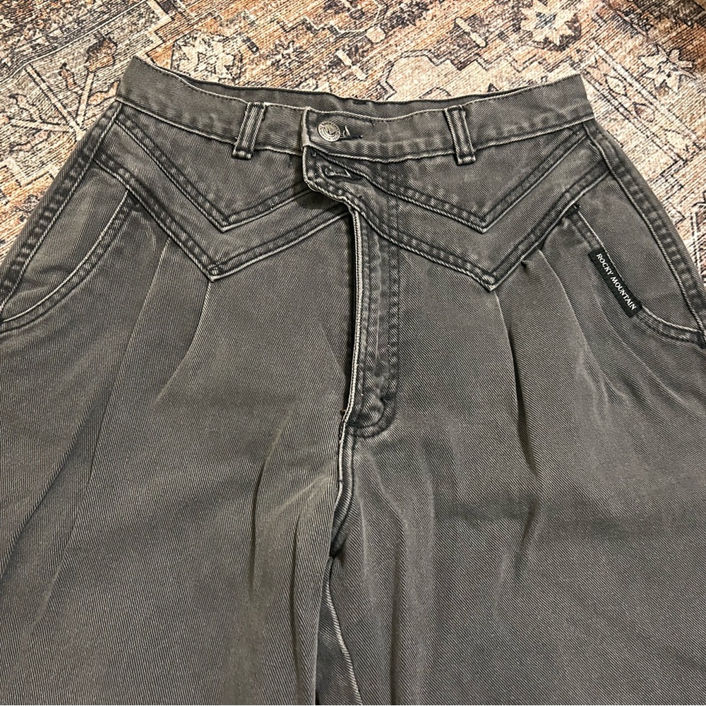 Balmain Dark Grey Pleated Trousers